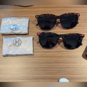 Tortoise and Red Sunglasses Duo